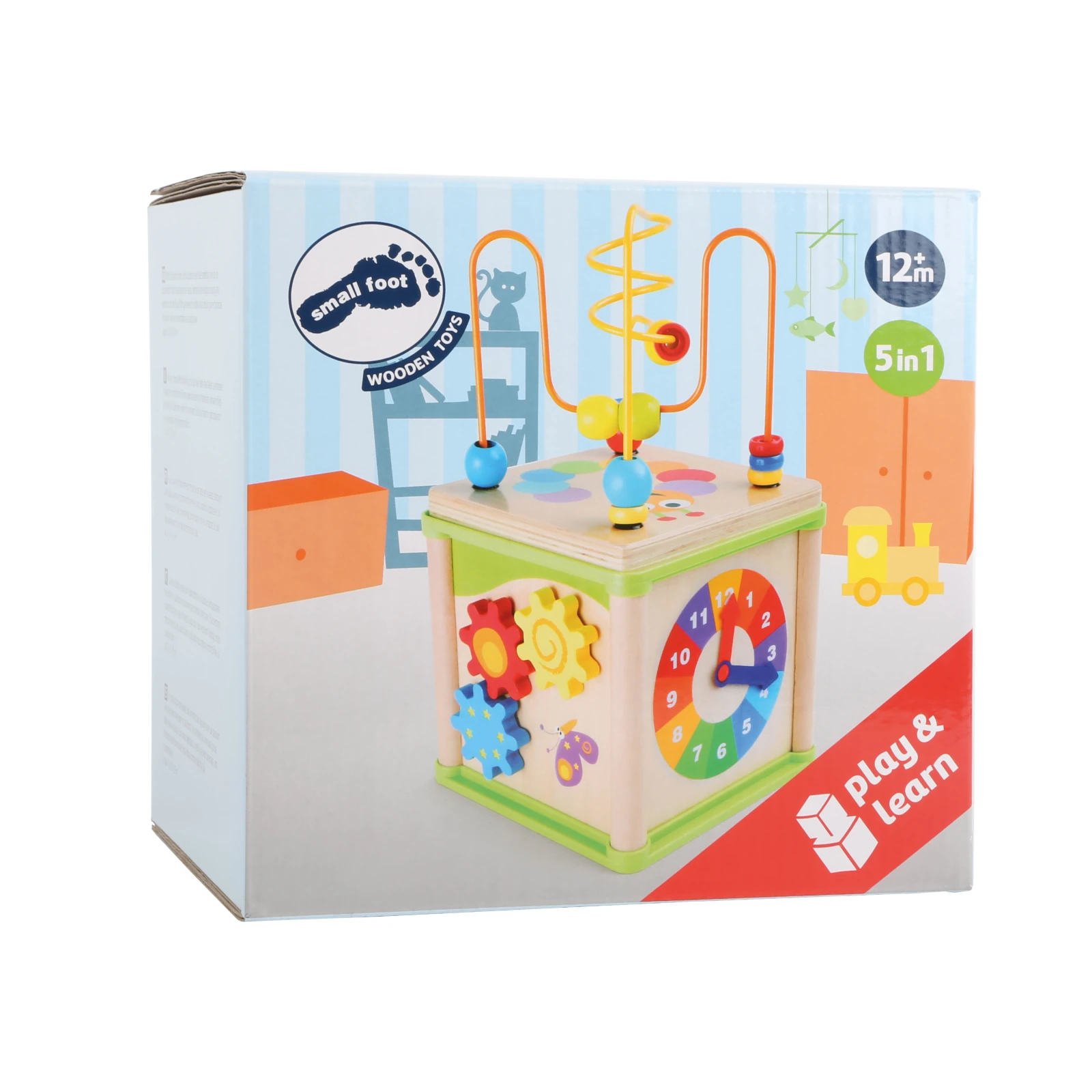 Cub educativ din lemn cu activități motrice - insecte [5]