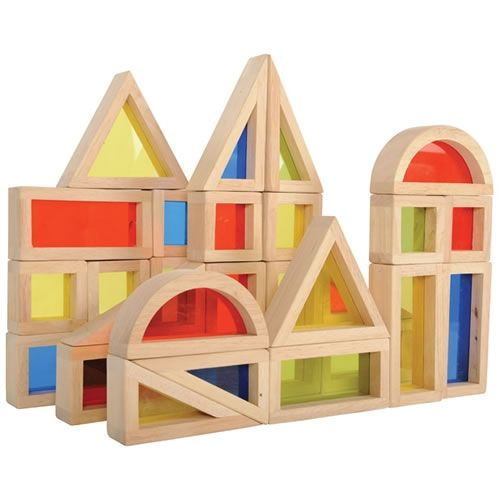 Cuburi de construcții cu 4 culori transparente, 24 bucăți [18]