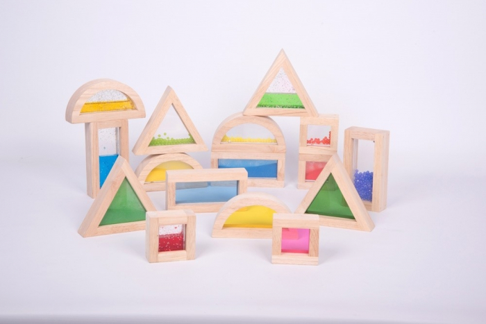 Cuburi de construcții senzoriale, TickiT, set de 16 cuburi, multicolor [4]