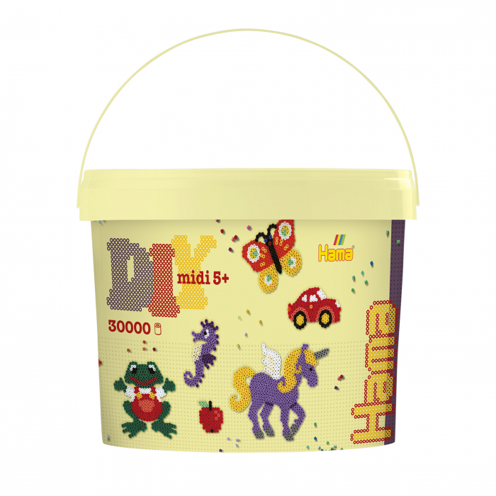 Găleată cu 30000 mărgele de călcat Hama midi mix de 10 culori pastel (mix-50) [2]