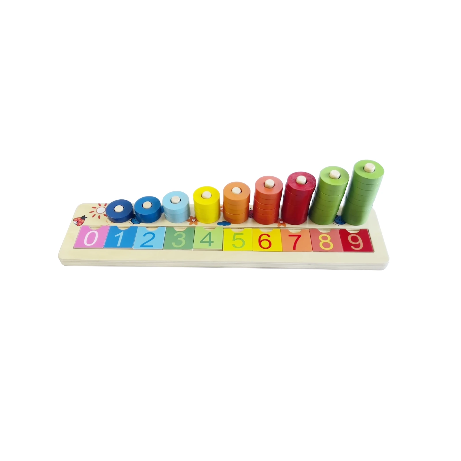 Inele din lemn pentru calcul - joc de numărare [1]
