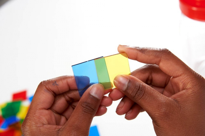 Joc sortare pătrate transparente, Edx Education, set de 300 bucăți [3]