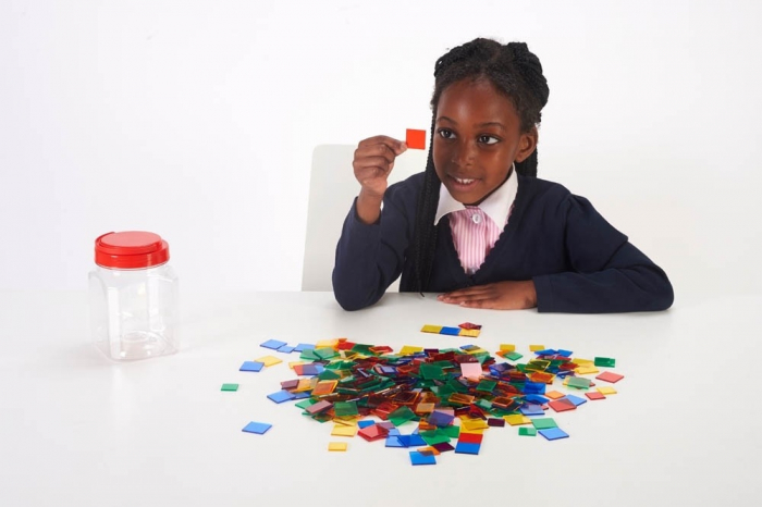 Joc sortare pătrate transparente, Edx Education, set de 300 bucăți [2]