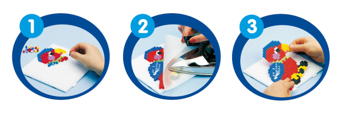 Lumea sirenei - set de 3 planșete pentru mărgele Hama midi în blister cu agățător [5]