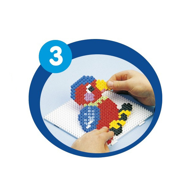 Mărgele de călcat Hama midi roșu maroniu 1000 buc în punguliță [5]