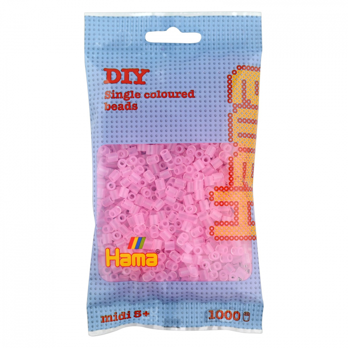 Mărgele de călcat HAMA MIDI ROZ TRANSPARENT [1]