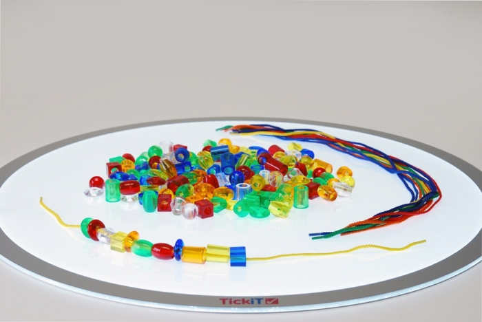 Mărgele transparente mari de înșirat, 192 bucăți, multicolor [7]