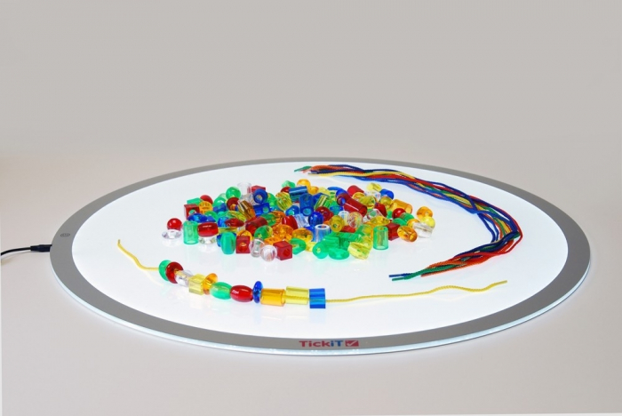 Mărgele transparente mari de înșirat, 192 bucăți, multicolor [8]