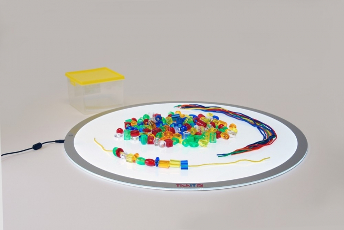 Mărgele transparente mari de înșirat, 192 bucăți, multicolor [4]