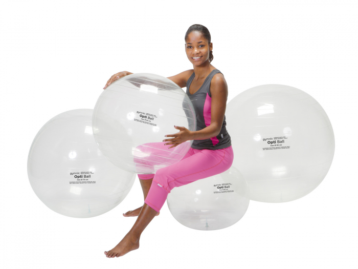 Minge fizioterapie transparentă Opti Ball, de 95 cm [5]
