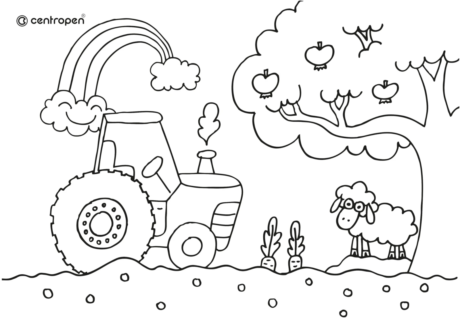 Paleta de culori - Set creativ cu 60 de markere lavabile, creioane colorate, foi de colorat [5]