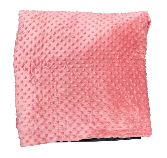Pătură ponderată 3 kg, 90 x 100 cm – roz cu gri [2]