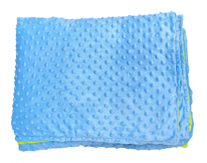 Pătură ponderată 3 kg, 90 x 100 cm – albastru cu verde [2]