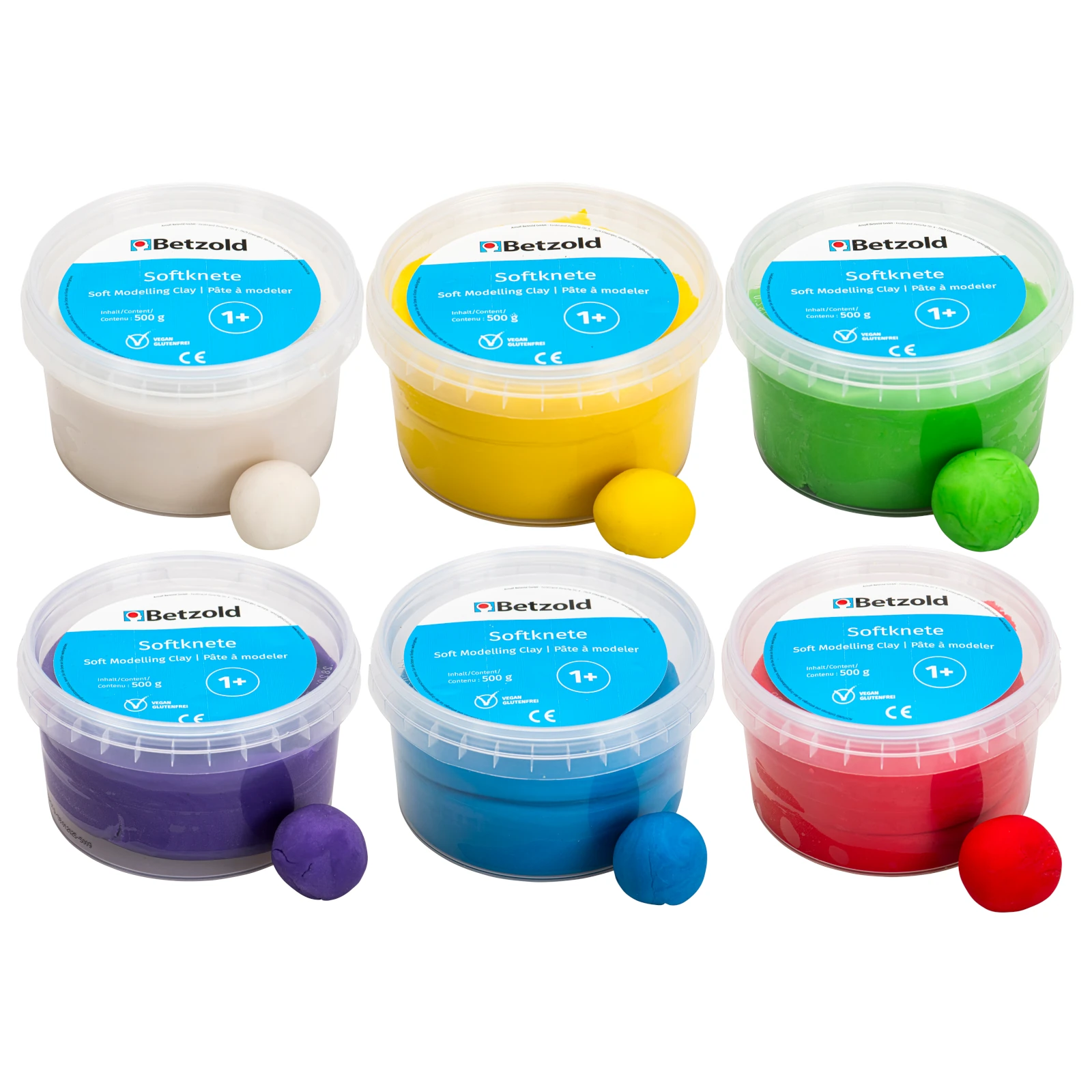 Plastilină moale de 500 g, 6 culori de bază [2]