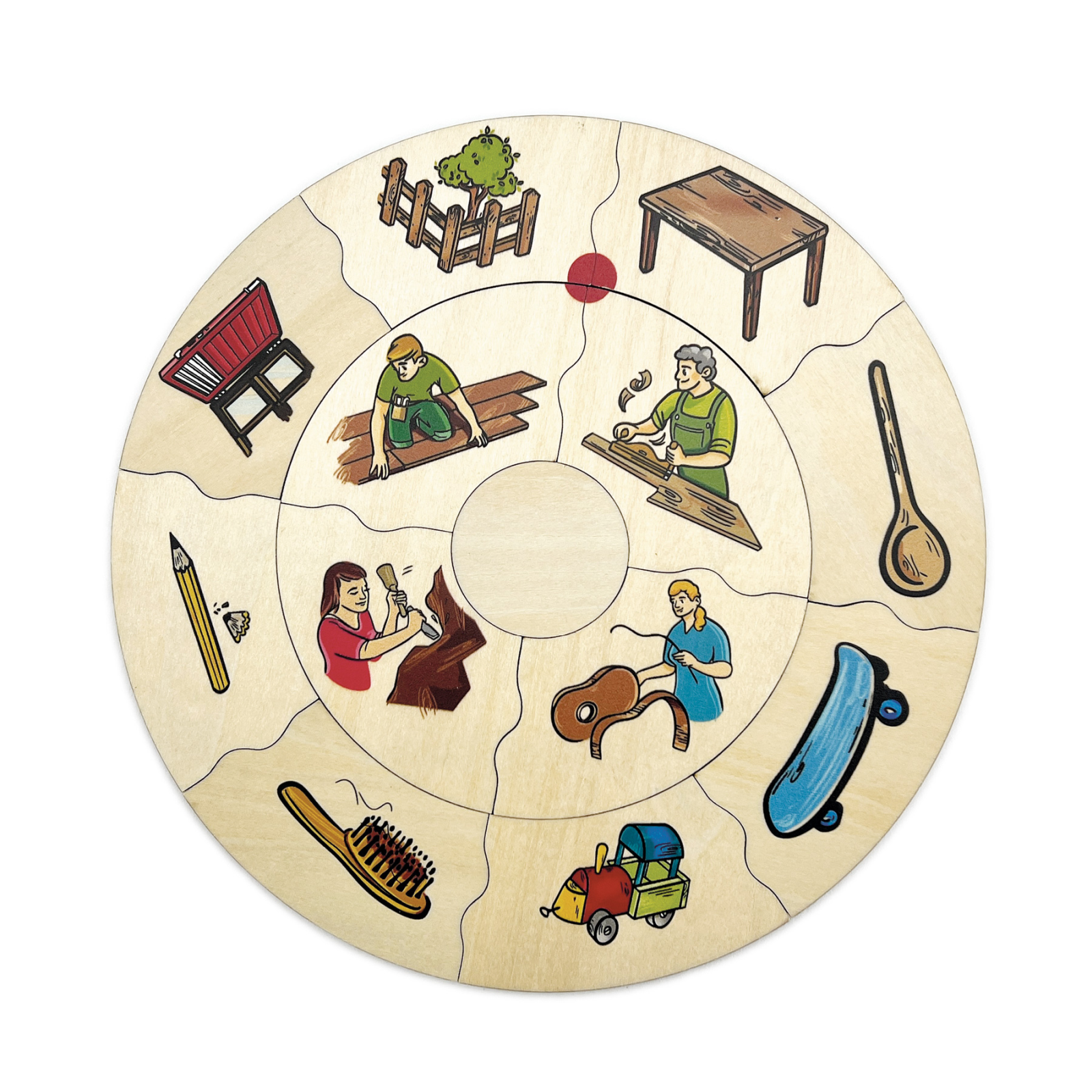 Puzzle din lemn asociere materiale și profesii 65 piese [4]