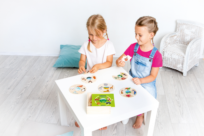 Puzzle din lemn cu habitatele animalelor sălbatice [9]