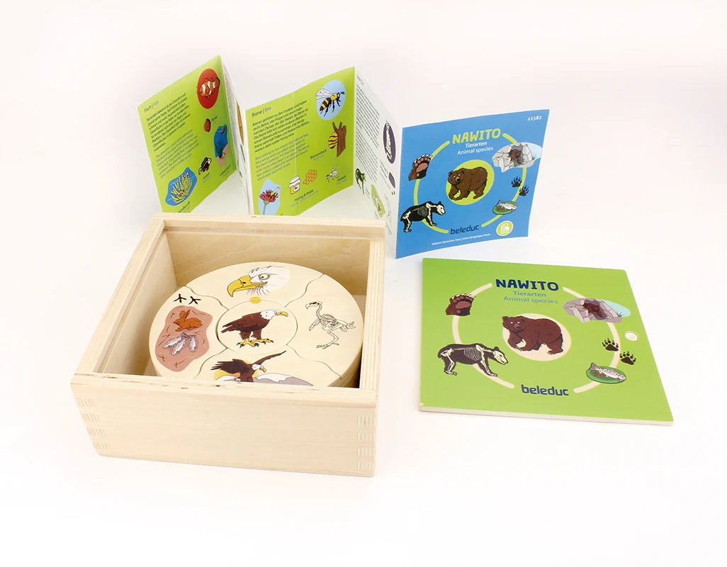 Puzzle din lemn de asociere specii de animale și medii de viață [2]
