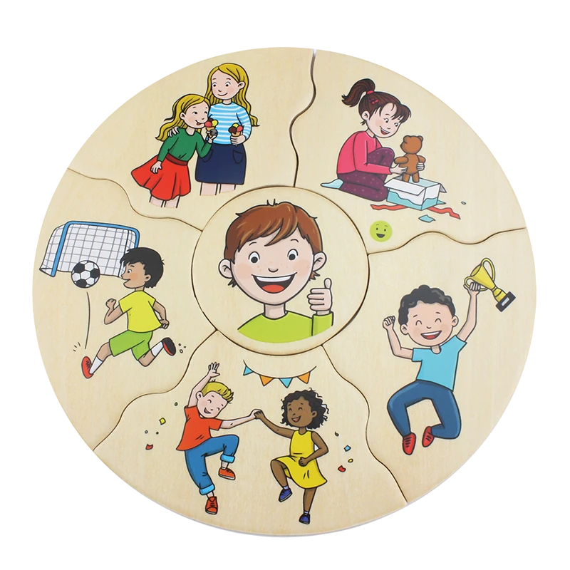 Puzzle din lemn educativ despre emoții și sentimente, 30 piese [8]