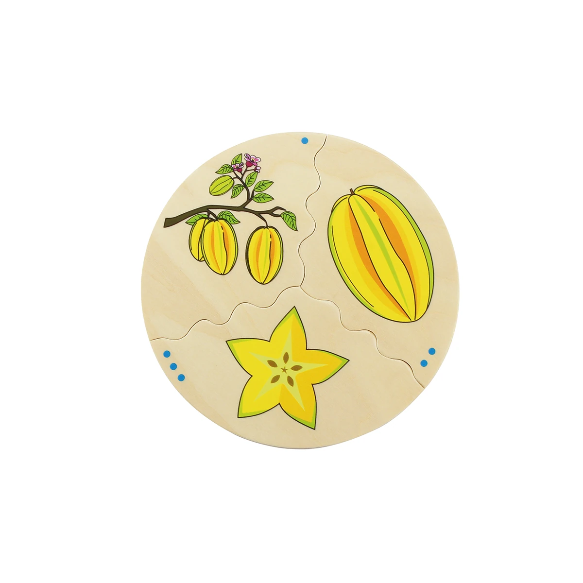 Puzzle educativ din lemn cu fructe [4]