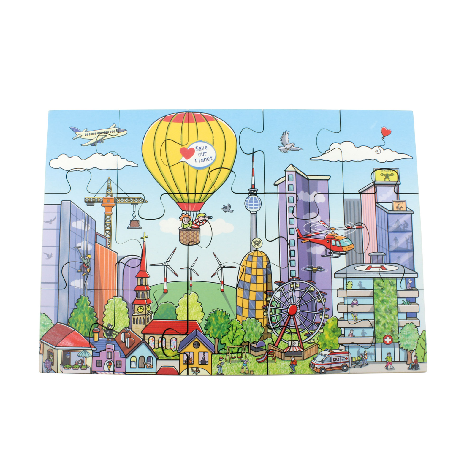 Puzzle mare de podea - viața în oraș [4]