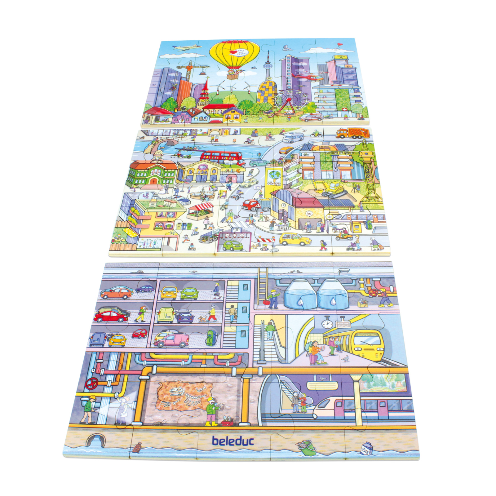 Puzzle mare de podea - viața în oraș [3]