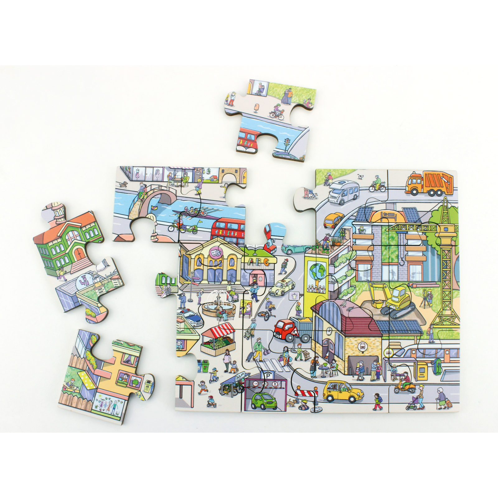 Puzzle mare de podea - viața în oraș [7]