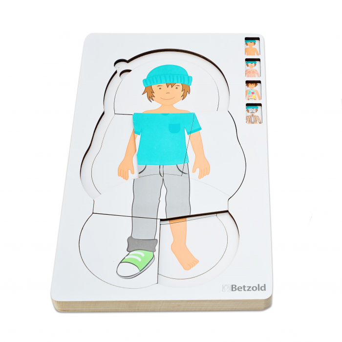 Puzzle multistrat anatomie băiat, 28 de piese [6]