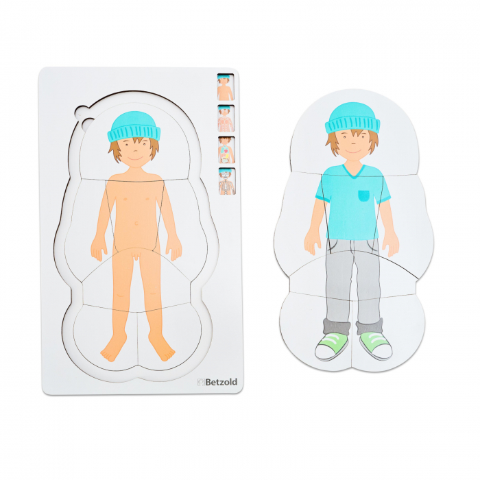 Puzzle multistrat anatomie băiat, 28 de piese [2]