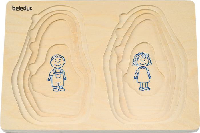 Puzzle stratificat din lemn: Etapele vieții – Bunica și Bunicul [6]