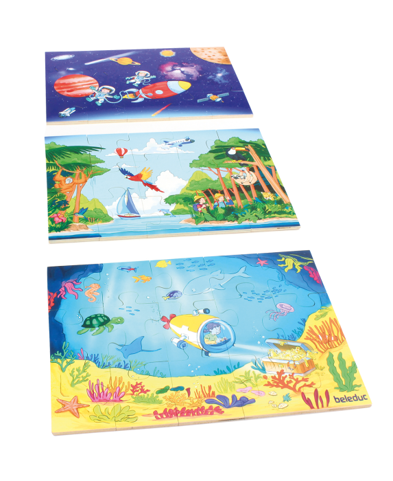 Puzzle uriaș de podea din lemn De la adâncurile mării până în cosmos [3]