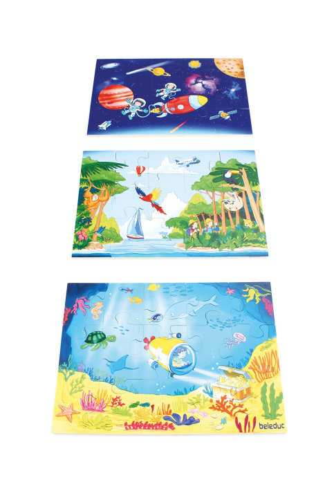Puzzle uriaș de podea din lemn De la adâncurile mării până în cosmos [2]