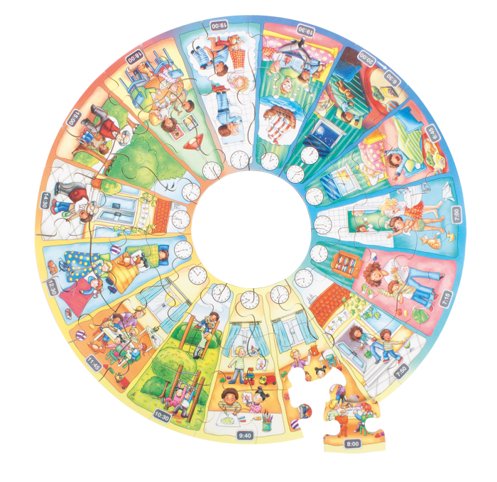 Puzzle XXL educativ din lemn Ziua mea [5]