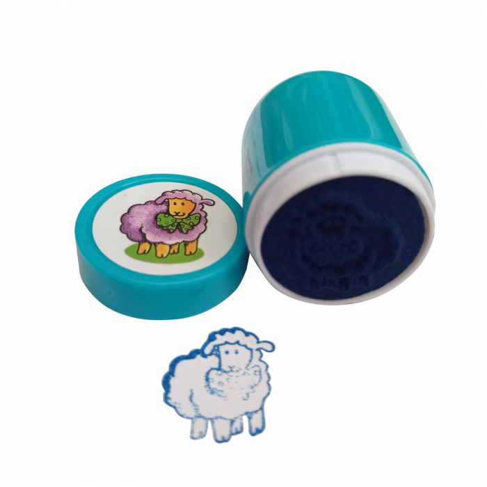Set de 10 ștampile cu animale, diametru 3 cm [9]