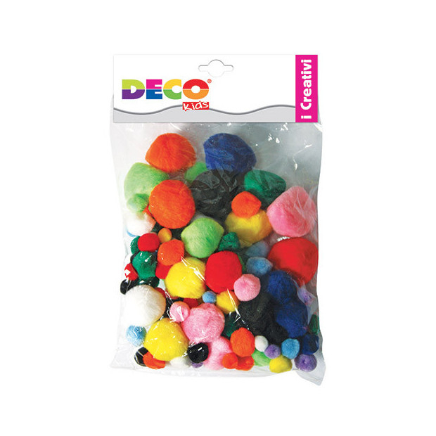Set de 100 pompoane colorate, dimensiuni și culori asortate [1]