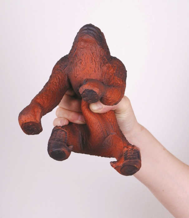 Set de 3 animale din Africa din cauciuc moale ecologic dimensiune medie 25cm: elefant, girafa, gorila [3]