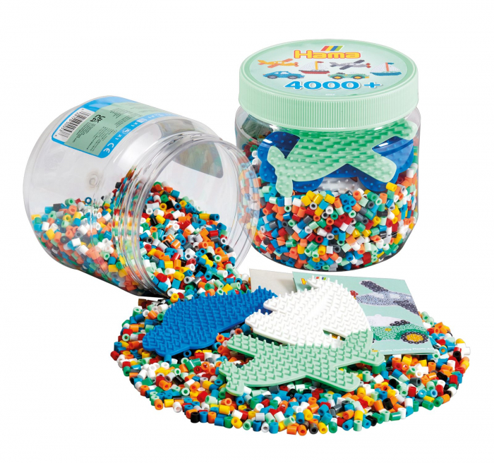 Set de 4000 mărgele de călcat Hama midi și 3 planșete în borcan [2]
