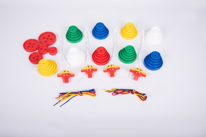 Nasturi de insirat plastic Gigant, Commotion, set de 44 bucati, multicolor [5]