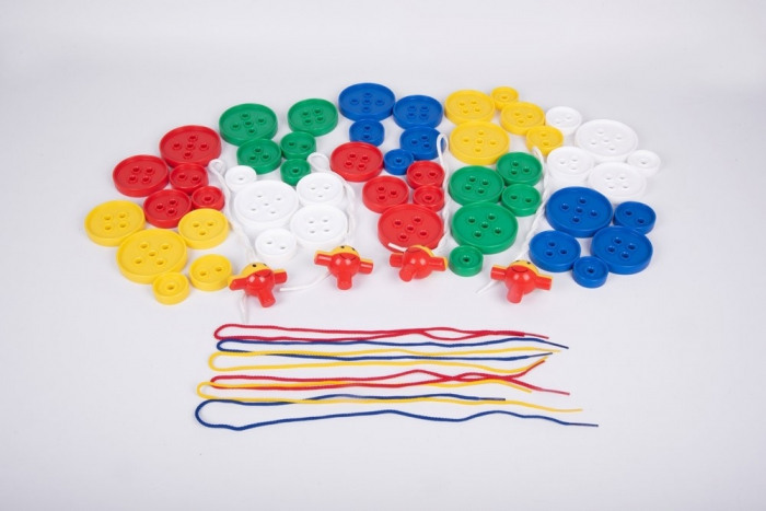 Nasturi de insirat plastic Gigant, Commotion, set de 44 bucati, multicolor [6]