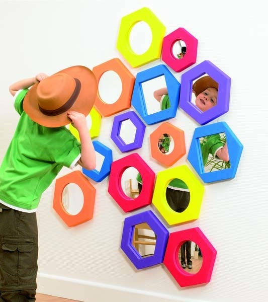 Set de 5 oglinzi hexagonale cu rama de spuma [3]