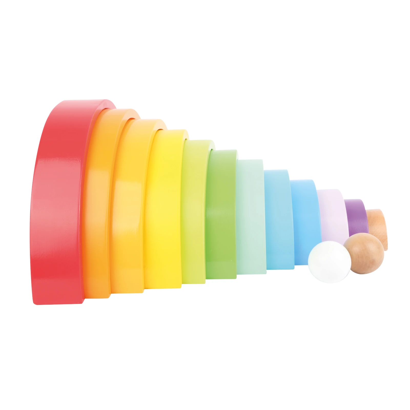 Set de blocuri XL din lemn - Curcubeu [4]