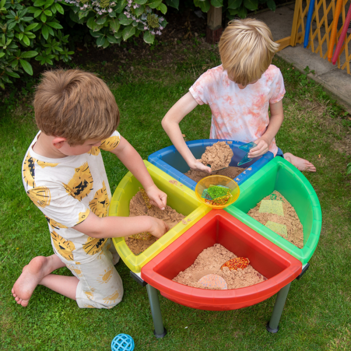 Tavă Educațională pentru Explorare și Sortare – 4 Compartimente Colorate Transparente [9]