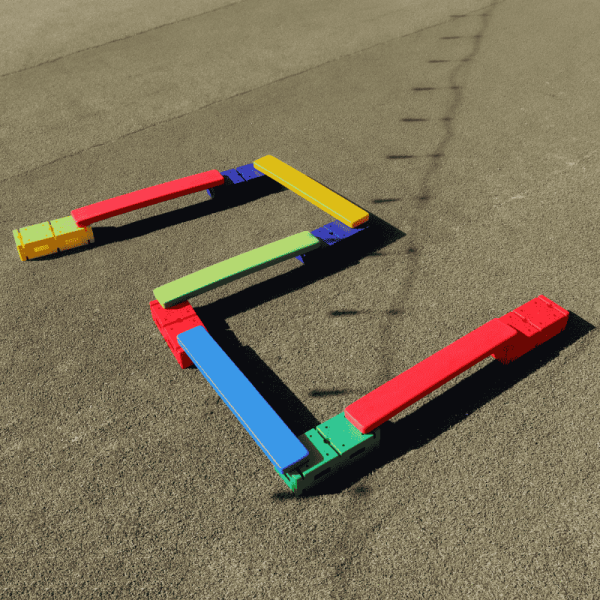 Traseu psihomotric senzorial cu plăci și blocuri [9]