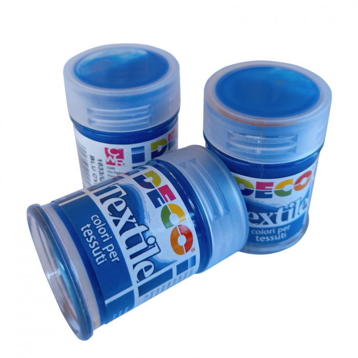 Vopsea albastru cyan pentru material textil în flacon de 35 ml [3]