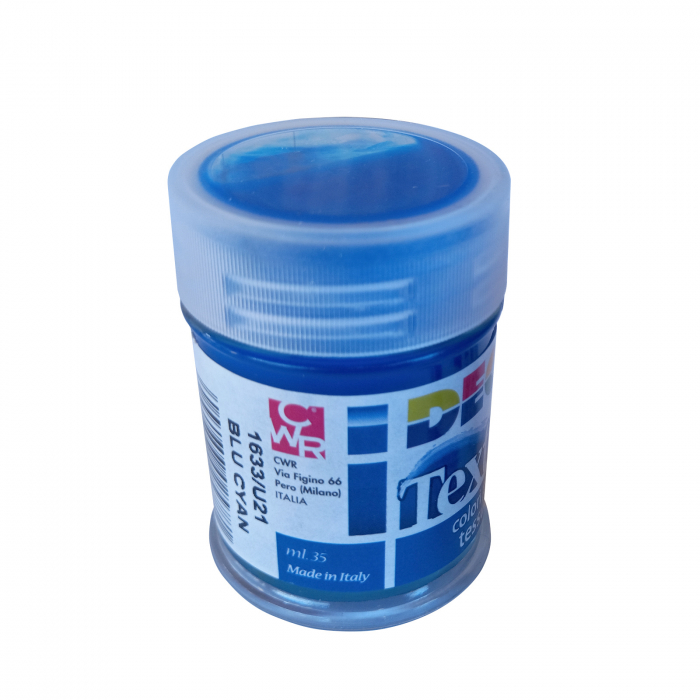 Vopsea albastru cyan pentru material textil în flacon de 35 ml [2]