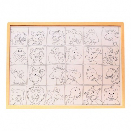 Puzzle din lemn -  Potrivește fețele [1]