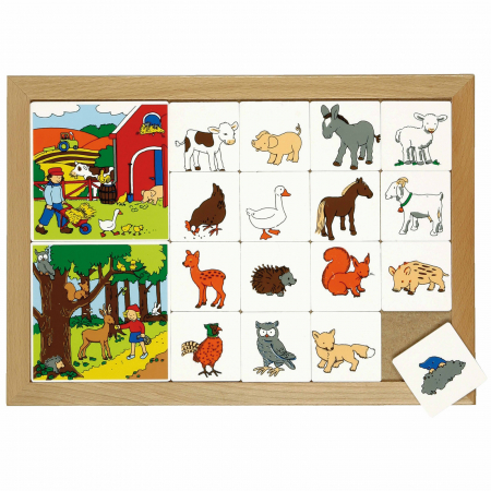 Sortare si numarare - Loto cu sortarea animalelor sălbatice și domestice