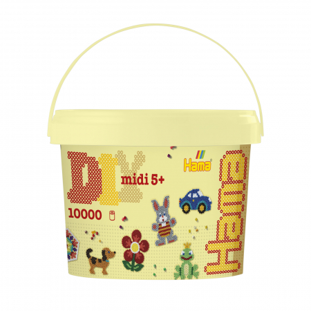 Găleată cu 10000 mărgele de călcat Hama midi mix de 10 culori uzuale (mix-00) [1]
