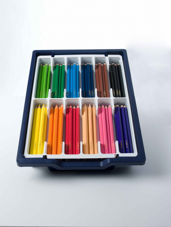 Pregătirea scrierii de mână - Creioane colorate groase hexagonale NEXUS 144 buc/set