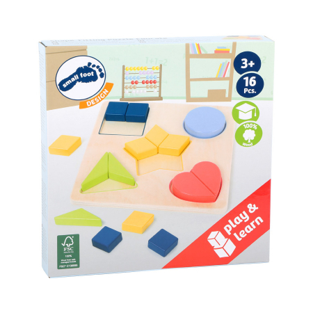 Jocuri matematice - Forme geometrice - puzzle din lemn