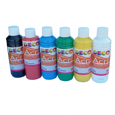Arta, Hobby - Craft - Vopsea acrilică, set de 6 culori de 250 ml